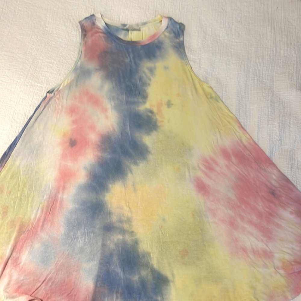 Summer tie-dye swing dress